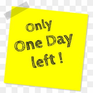 Procrastination - Only One Day Left Clipart