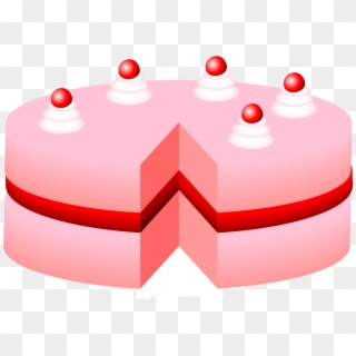 This Free Icons Png Design Of Pink Cake No Plate - Cake Clip Art Transparent Png