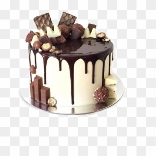 Cakes Chocolate Explosion Cake, Chocolate Drip Cake, - Как Украсить Торт Печеньем И Шоколадом Clipart