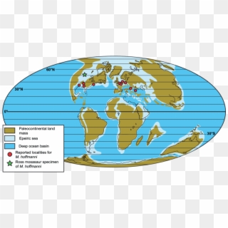 Paleogeographic Map Of The Continents During The M - Graphic Design Clipart