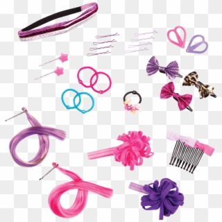 Rock N Sweet Hair Accessories - Our Generation Hair Accessory Set Clipart