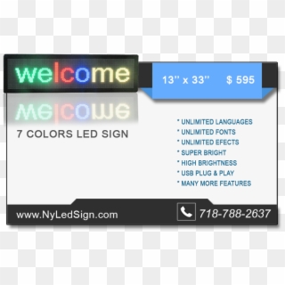 Programmable Led Sign 7 Color Led Message Sign - Led Display Clipart