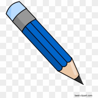 Author Clipart Pencil - Blue Pencil Clipart Png Transparent Png
