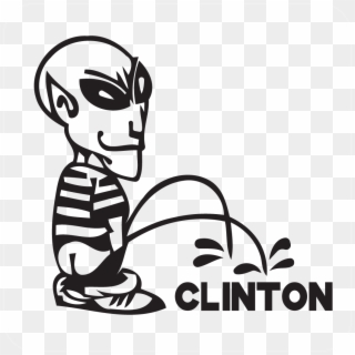 Piss On Clinton Decal - Kid Peeing Clipart
