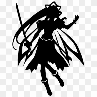 Fade Drawing Silhouette - Sword Art Online Characters Silhouette Clipart