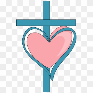 Heart And Cross Png Transparent Background - Cross With Heart Clip Art