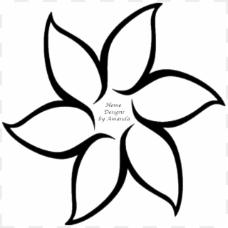 Simple Flower Template 75708 - Clipart Outline Of Flowers - Png Download