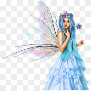 #beautiful #blue #fairy #light I'm Excited To See Your - Fairy Clipart