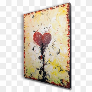 Acrylic Painting On Canvas - Heart Clipart