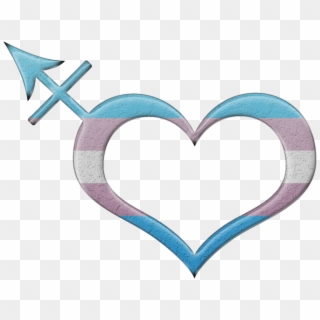 Transgender Pride Heart Shaped Transgender Symbol In - Transgender Love Symbol Clipart