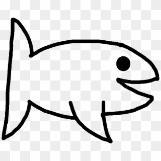 Red/blue Fish - Drawing - Line Art Clipart