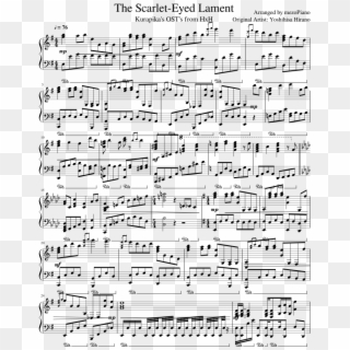 The Scarlet-eyed Lament - Sheet Music Clipart