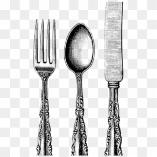 Fork Png Transparent Images - Vintage Knife Fork And Spoon Clipart