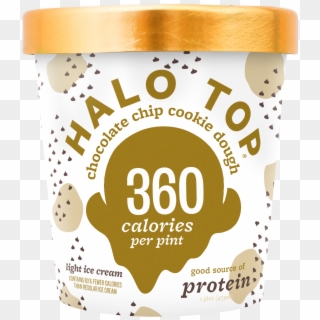Halo Top Chocolate Chip Cookie Dough Ice Cream, 1 Pint - Keto Ice Cream Brands Clipart