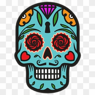 Catrina Sticker - Day Of The Dead Skull Clipart - Png Download