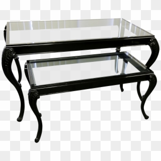 Black Lacquered Nesting Chippendale Style Tables With - Coffee Table Clipart