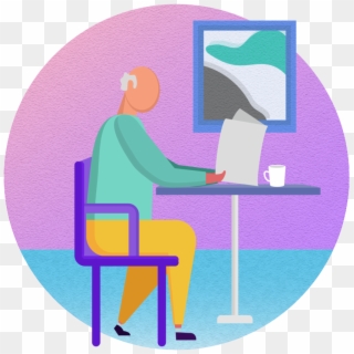 Person Illustration Oldman 03 - Sitting Clipart