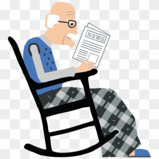 Oldnews Logo - Old Man In A Rocking Chair Png Clipart
