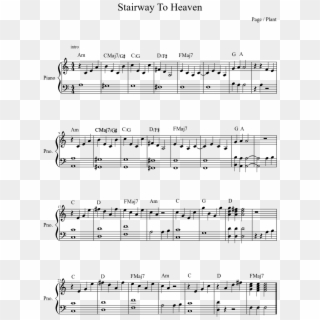 Stairway To Heaven Piano Sheet Music, Music Sheets, - Minuet Mozart Piano Clipart