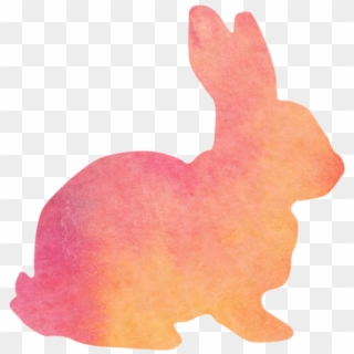 Bunny Watercolor Silhouette, Bunny, Watercolor, Silhouette - Bunny Silhouette Png Clipart