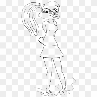 Lola Bunny Shy Coloring Pages - Bugs Bunny Cartoon Coloring Clipart