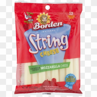 Borden String Cheese Mozzarella - Food Clipart