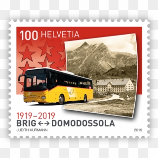 Special Stamps - 100 Years Postbus Route Clipart