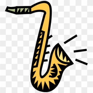 Vector Illustration Of Saxophone Brass Single-reed - Atividades Com Instrumentos Musicais Clipart