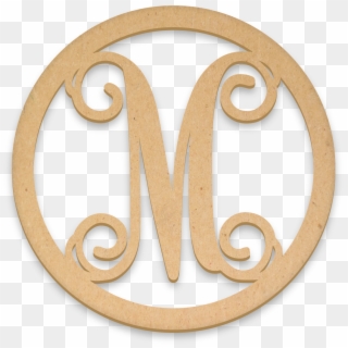 "m" Vine Monogram - Circle Clipart
