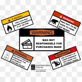 Warning Label Tote - Label Clipart