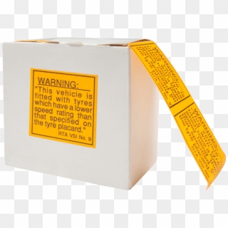 Tyre Rating Warning Label - Box Clipart