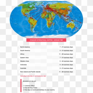 Delivery Time - Mapa Mundial Del Planeta Clipart