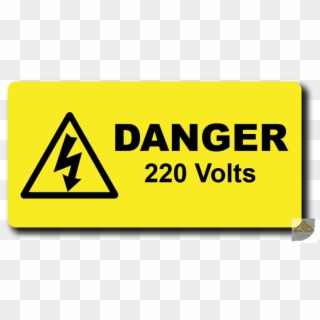Label, Warning Label, Volt, Area, Text Png Image With - Danger 220 Volt Sign Clipart