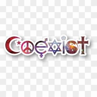 Coexist Vinyl Sticker - Coexist Decal Clipart