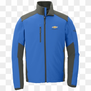 Blue/grey North Face Tech Soft Shell Jacket - Polar Fleece Clipart