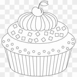 Cupcake Cake Dessert Frosting Png Image - Public Domain Giant Coloring Clipart