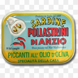 Sardine Pollastrini All'olio D'oliva Piccanti 100g - Sardine Pollastrini Di Anzio Clipart