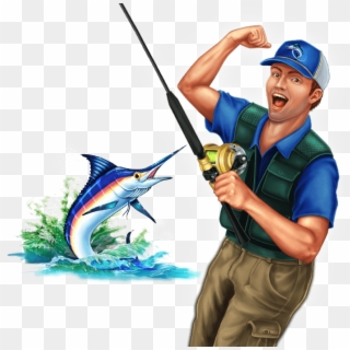Reel Catch™ - Cast A Fishing Line Clipart