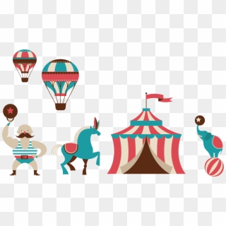 Traveling Circus Illustration Clipart