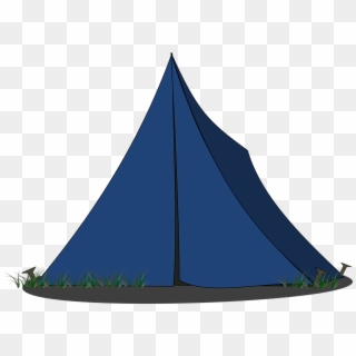 Tent Camping Pitched Blue - Blue Tent Clipart - Png Download