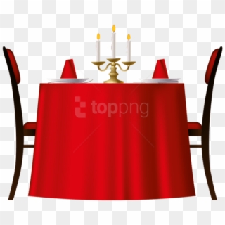 Download Red Romantic Table Clipart Png Photo - Romantic Dinner Table Png Transparent Png