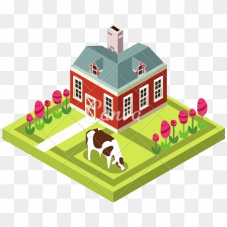 Farm Cow Icons - House Clipart