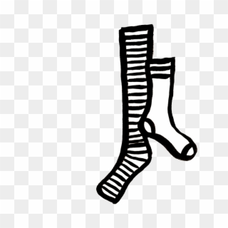 Clipart Socks Lot - Socks Clipart Black And White - Png Download