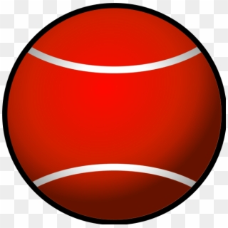 Tennis Ball Simple Vector Clip Art - Red Tennis Ball Cartoon - Png Download
