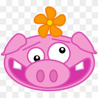 Pig Animal Mammal Flower Pork Png Image - Crazy Pig Clipart Transparent Png