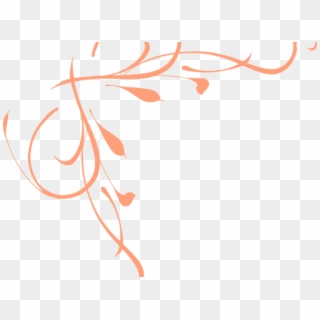 Peach Flower Clipart Elegant - Calligraphy - Png Download