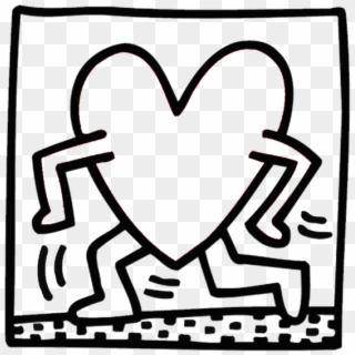 Keith Haring For Kids Artprints To Color Pop Art Paintings - Keith Haring Heart Clipart