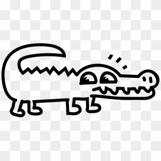 Vector Illustration Of Keith Haring Influence Pop Art - Keith Haring Alligator Clipart