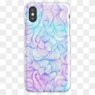 Blue And Purple Swirls Iphone X Snap Case - Mobile Phone Case Clipart