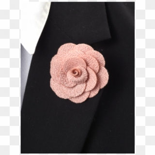 Peach Flower Lapel Pin - Leather Clipart